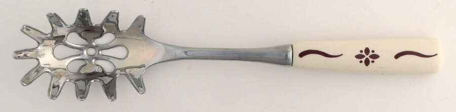 Woven Traditions Red Pasta Serving Spoon by Longaberger-1