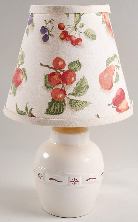 Woven Traditions Red 14" Electric Lamp & Shade by Longaberger-1