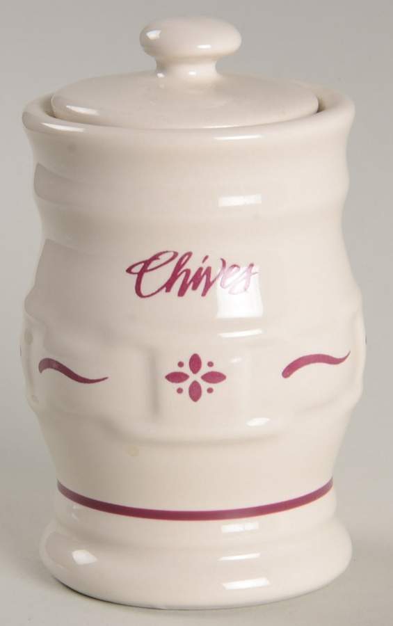Woven Traditions Red Spice Jar Set Individual Jar & Lid by Longaberger-1