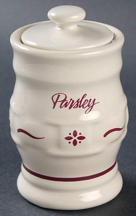 Woven Traditions Red Parsley Spice Jar & Lid by Longaberger-1