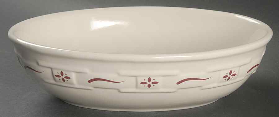 Woven Traditions Red 9" Oval Vegetable Bowl by Longaberger-1