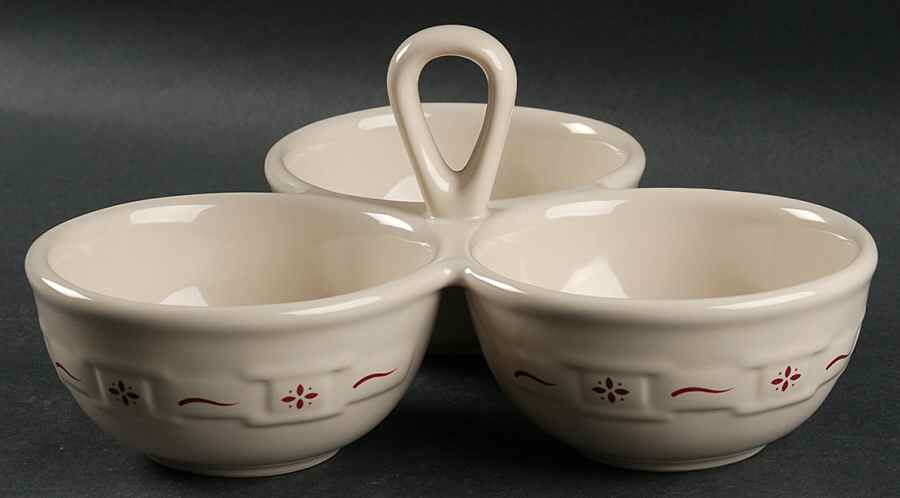 Woven Traditions Red 3-Part Relish by Longaberger-1