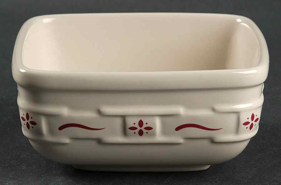 Woven Traditions Red Square Cereal Bowl by Longaberger-1