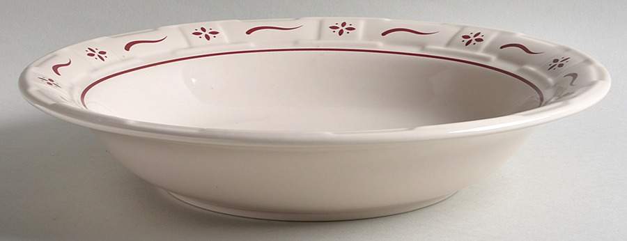 Woven Traditions Red 12" Pasta Serving Bowl by Longaberger-1