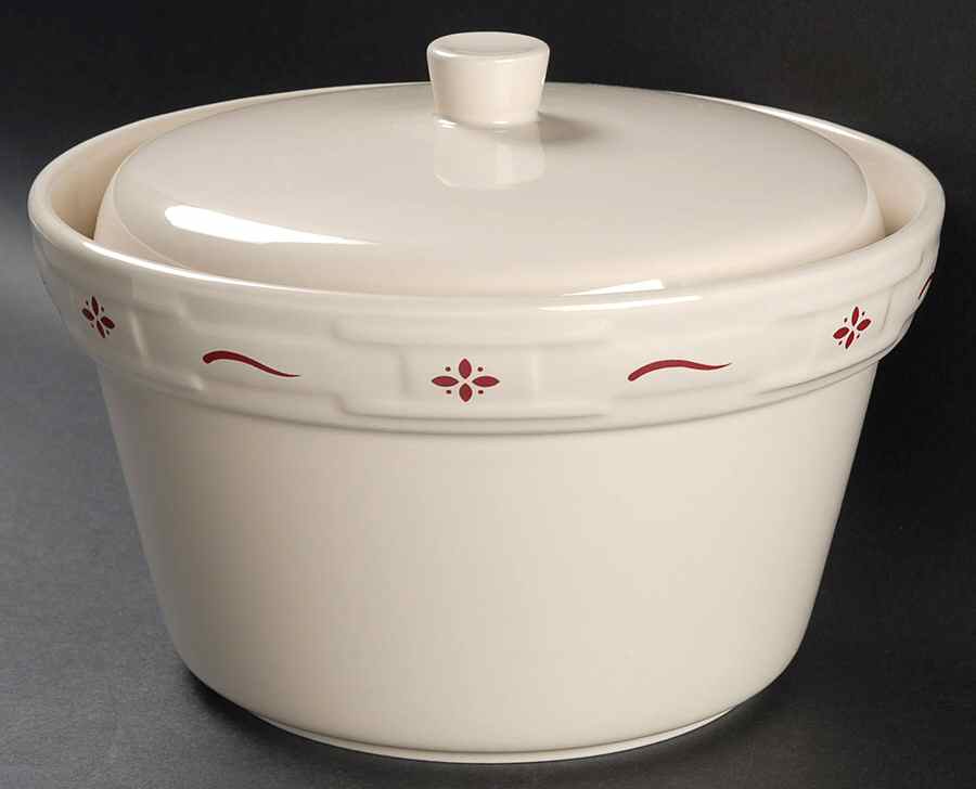 Woven Traditions Red 2 Qt Round Covered Casserole by Longaberger-1
