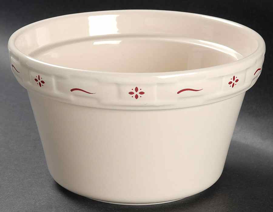 Woven Traditions Red 2 Qt Round Covered Casserole No Lid by Longaberger-1