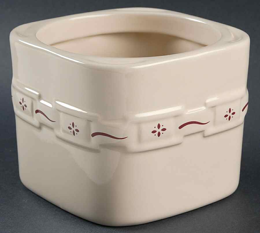 Woven Traditions Red Small Square Canister No Lid by Longaberger-1