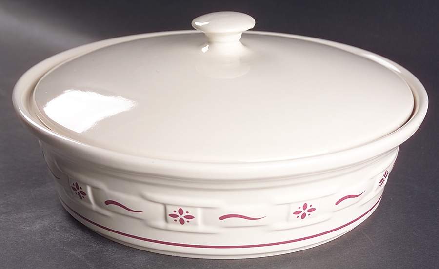 Woven Traditions Red 2 Qt Round Covered Casserole by Longaberger-1