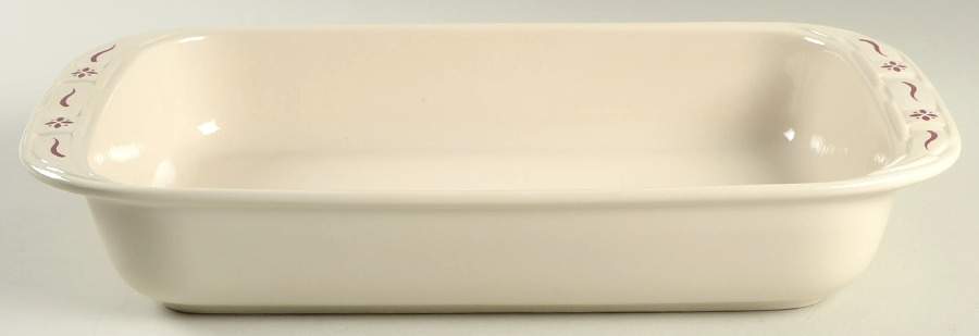 Woven Traditions Red 16" Rectangular Baker by Longaberger-1