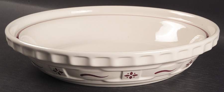 Woven Traditions Red 10" Pie Baking Plate by Longaberger-1
