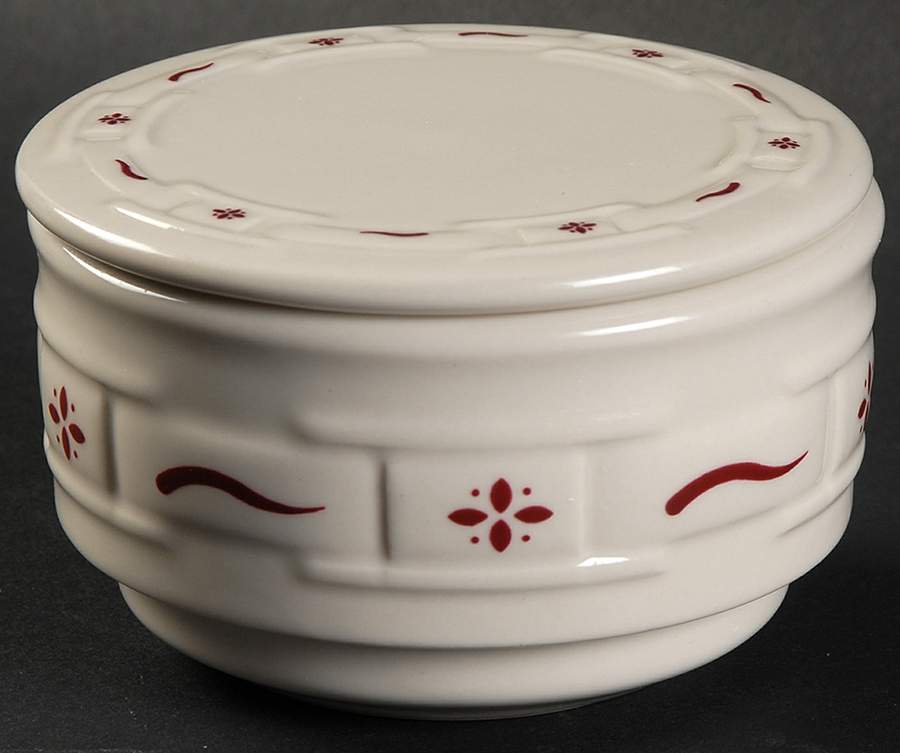 Woven Traditions Red Custard/Dip Cup & Lid/Coaster Set by Longaberger-1