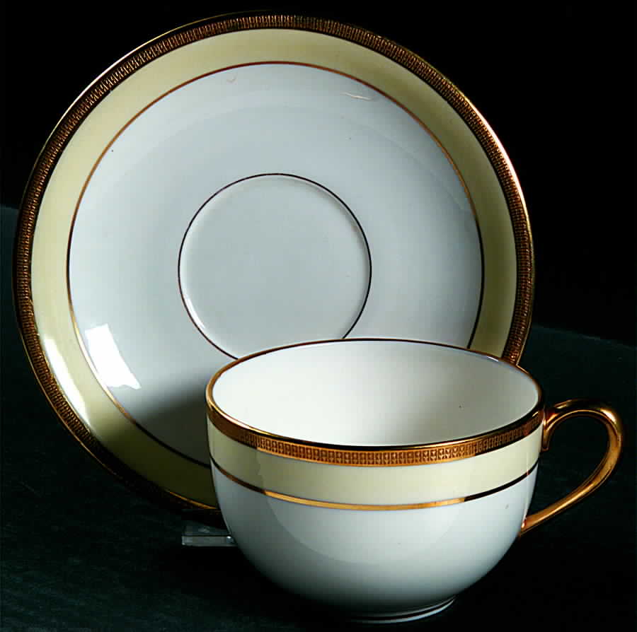 K75 Ivory Flat Cup & Saucer Set by Lenox-1