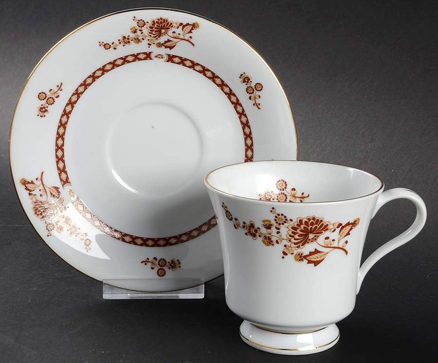 Cathay Footed Cup & Saucer Set by Liling-1