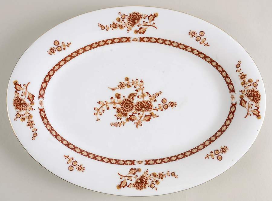 Cathay 14" Oval Serving Platter by Liling-1