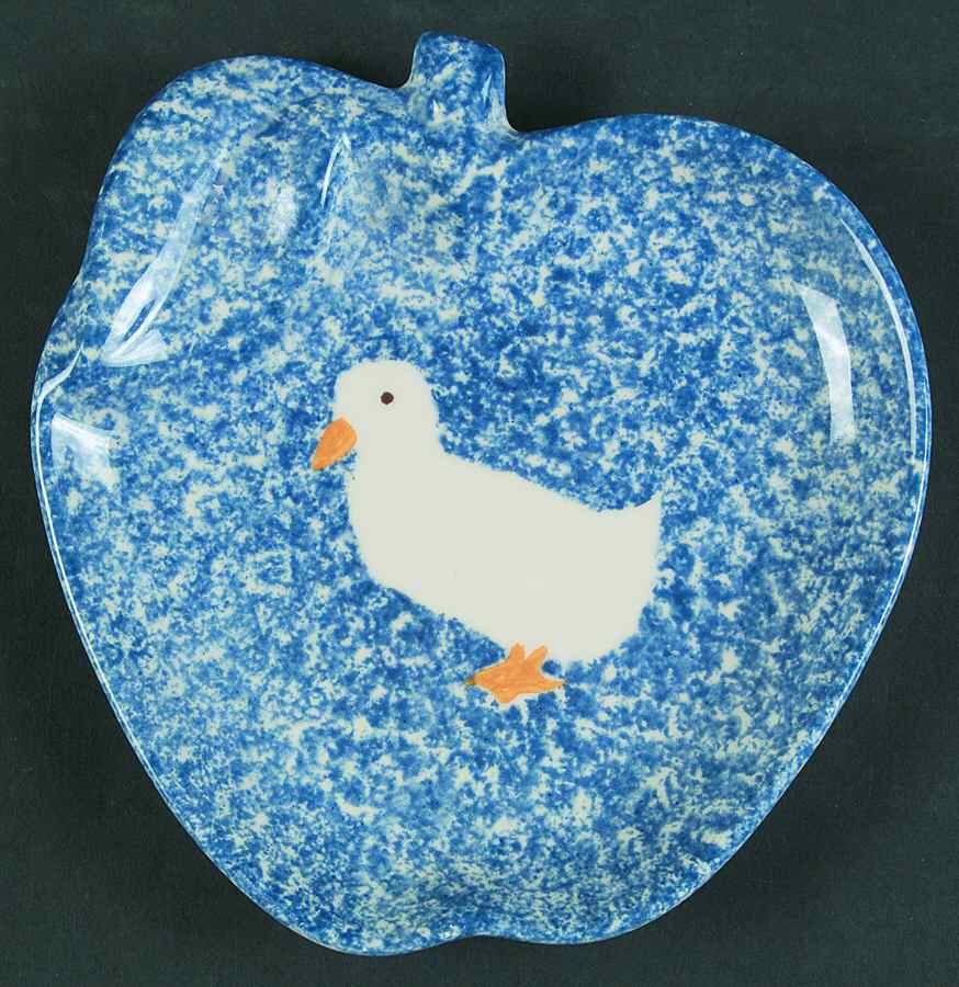 Blue Stipple with Duck Spoon Rest/Holder (Holds 1 Spoon) by Los Angeles-1