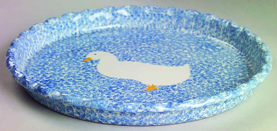 Blue Stipple with Duck 11'' Quiche by Los Angeles-1