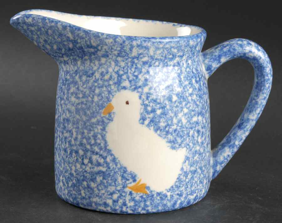 Blue Stipple with Duck 28 Oz Pitcher by Los Angeles-1