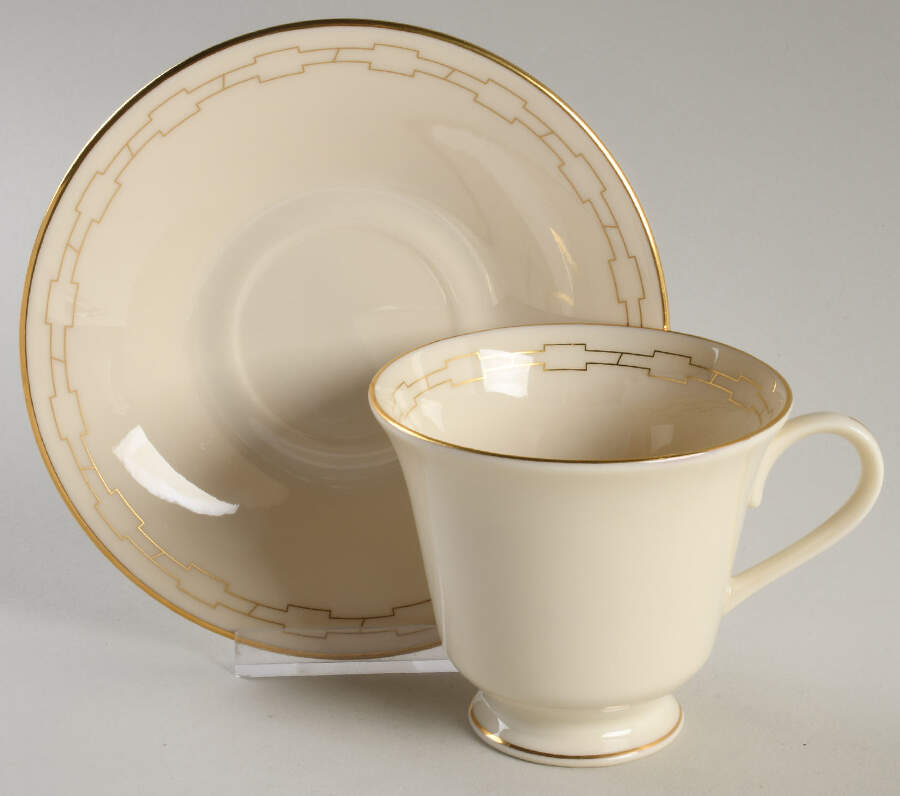 Hayworth Footed Cup & Saucer Set by Lenox-1