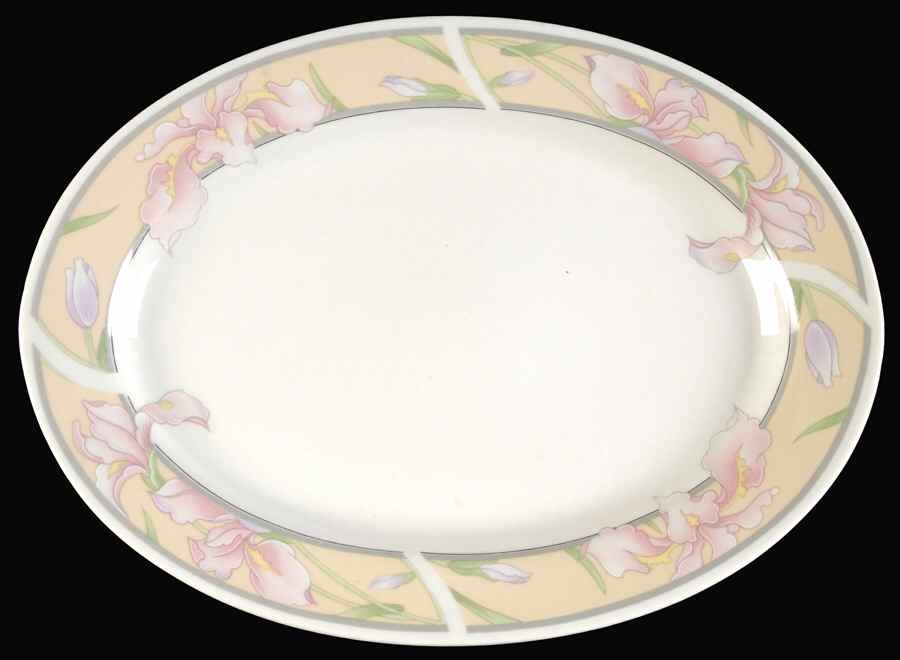 Ciera Royal Iris 12" Oval Serving Platter by Lynn's China-1