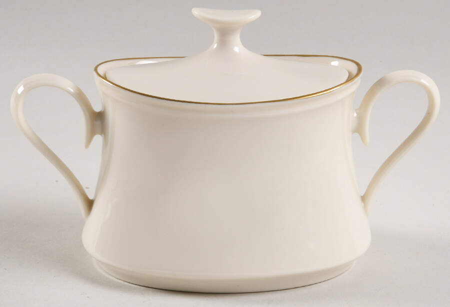 Dimension Gold Sugar Bowl & Lid by Lenox-1