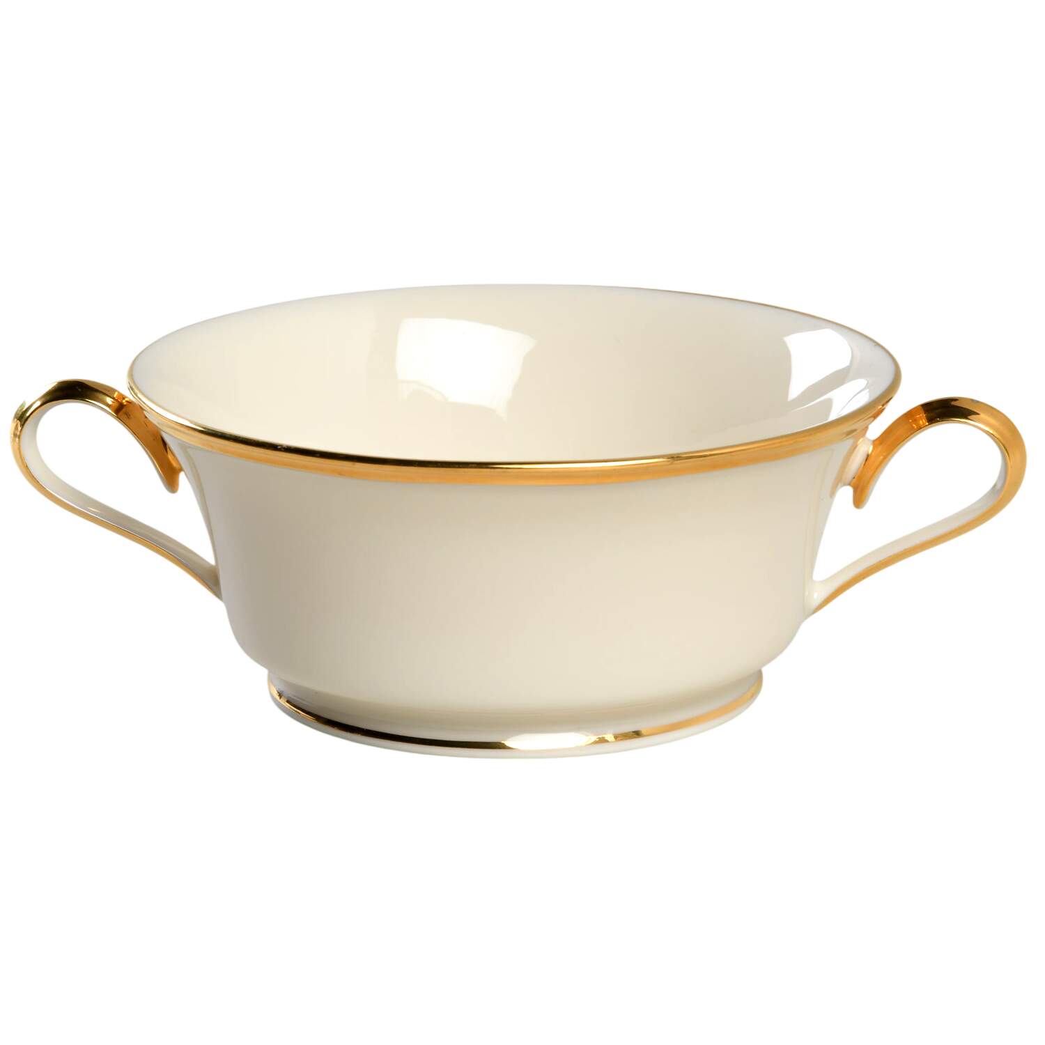 Dimension Gold Footed Cream Soup Bowl by Lenox-1