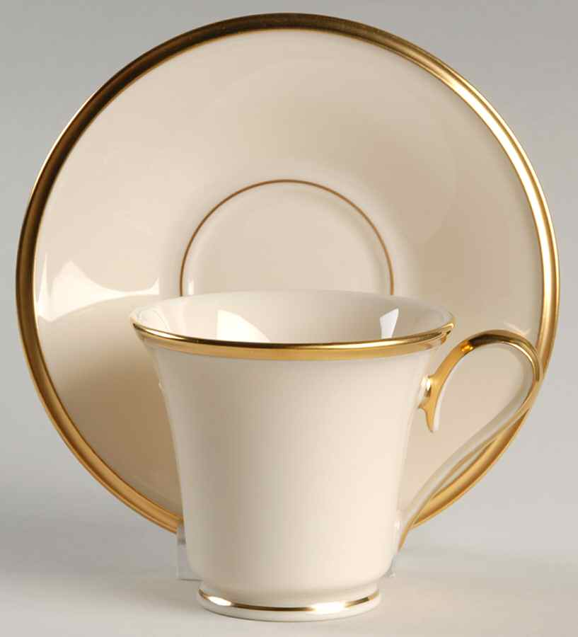 Dimension Gold Footed Demitasse Cup & Saucer Set by Lenox-1