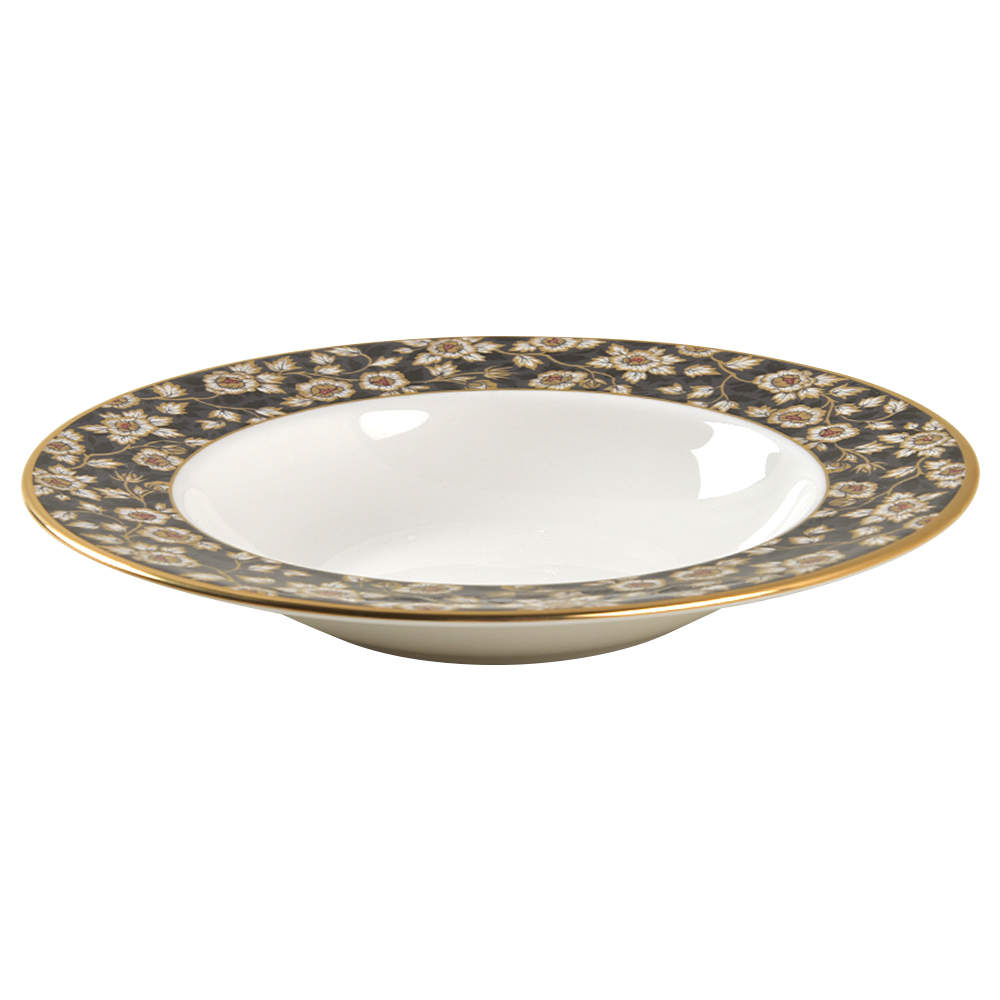 Golden Dynasty (White Background) Rim Soup Bowl by Lenox-1