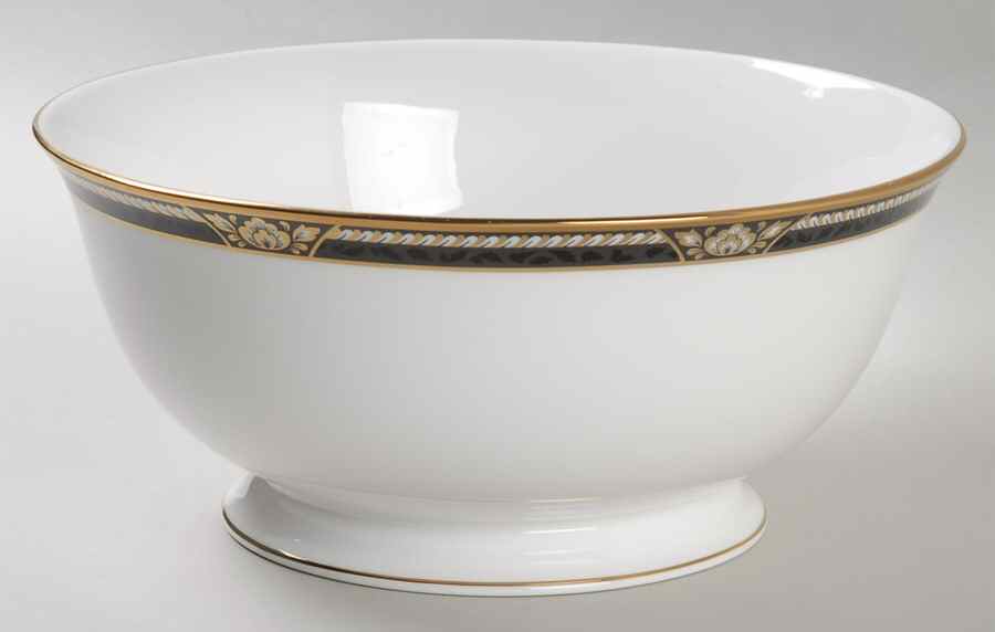 Golden Dynasty (White Background) 8" Round Vegetable Bowl by Lenox-1