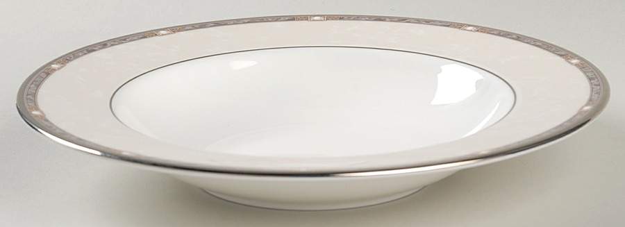 Pearlescence Platinum Rim Soup Bowl by Lenox-1