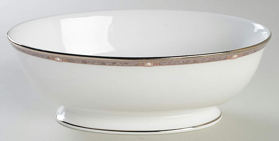 Pearlescence Platinum 9" Oval Vegetable Bowl by Lenox-1
