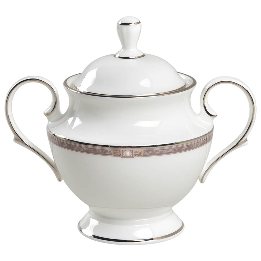 Pearlescence Platinum Sugar Bowl & Lid by Lenox-1