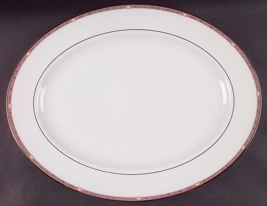 Pearlescence Platinum 16" Oval Serving Platter by Lenox-1