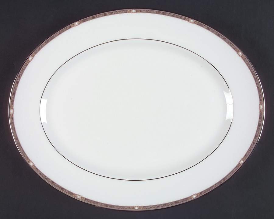 Pearlescence Platinum 13" Oval Serving Platter by Lenox-1