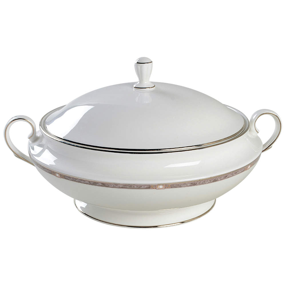Pearlescence Platinum Round Covered Vegetable by Lenox-1