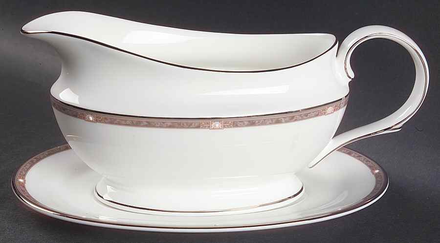 Pearlescence Platinum Gravy Boat & Underplate by Lenox-1