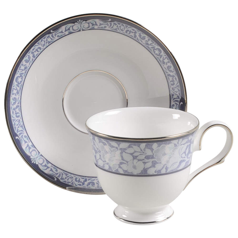 Vintage Lace Footed Cup & Saucer Set by Lenox-1