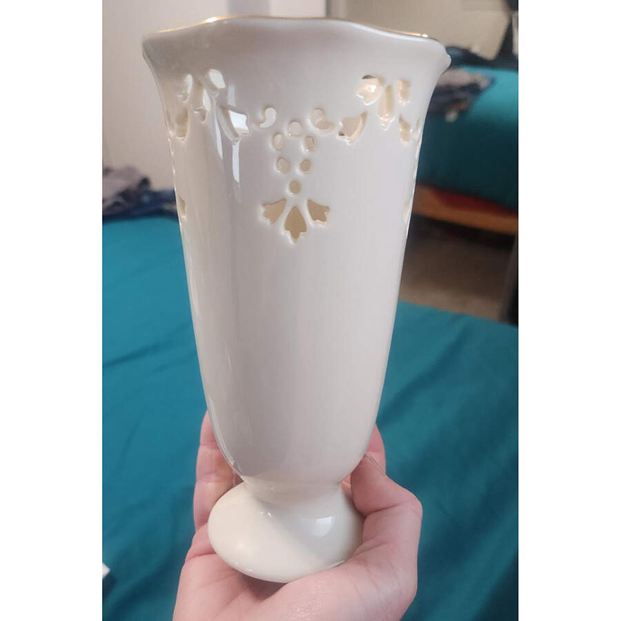 L26 7" Pierced Vase by Lenox-1