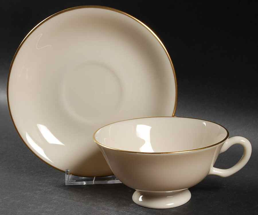 L26 Footed Cup & Saucer Set by Lenox-1