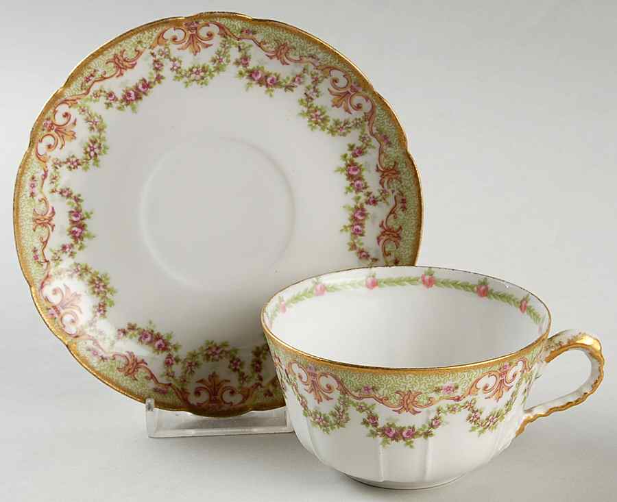 LSS38 Flat Cup & Saucer Set by Lazarus Straus & Sons-1