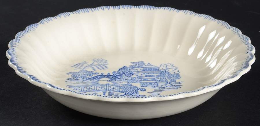 Blue Willow Coupe Soup Bowl by Limoges-American-1