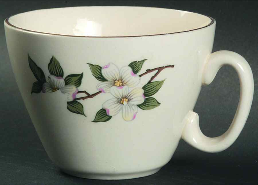 New Dogwood Flat Cup by Limoges-American-1