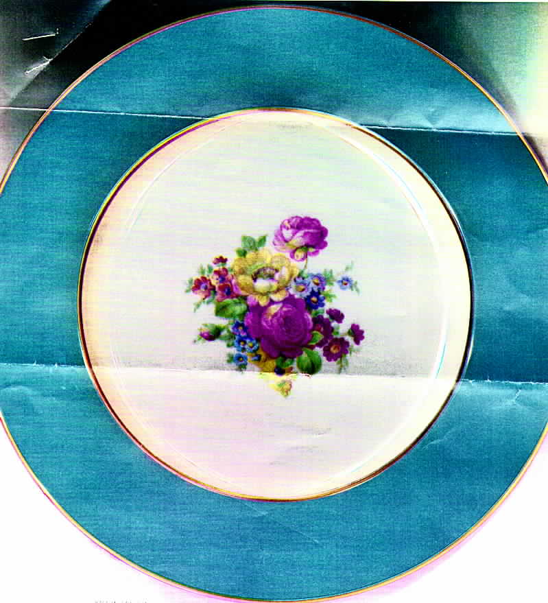 J345X9-1 Blue (Smooth) Luncheon Plate by Lenox-1