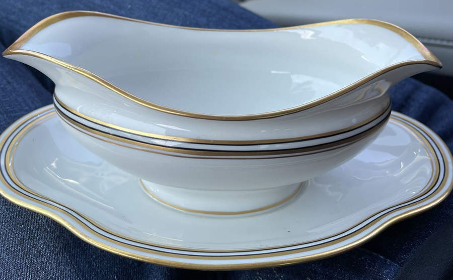 LAT25 Gravy Boat with Attached Underplate by Latrille-1
