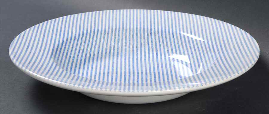 Button Down Blue 9" Individual Pasta Bowl by Ralph Lauren China-1