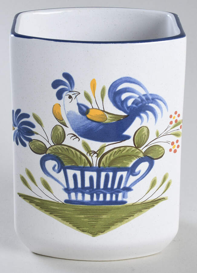 Chanteclerc Blue Medium Canister No Lid by Luneville-1