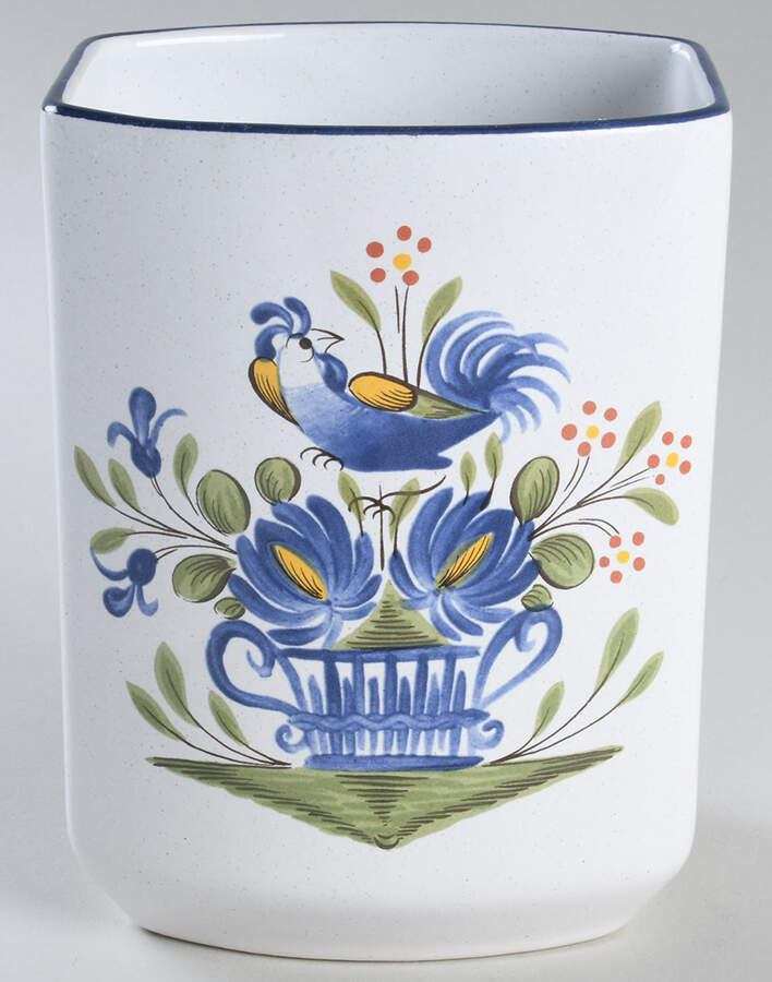 Chanteclerc Blue Large Canister No Lid by Luneville-1