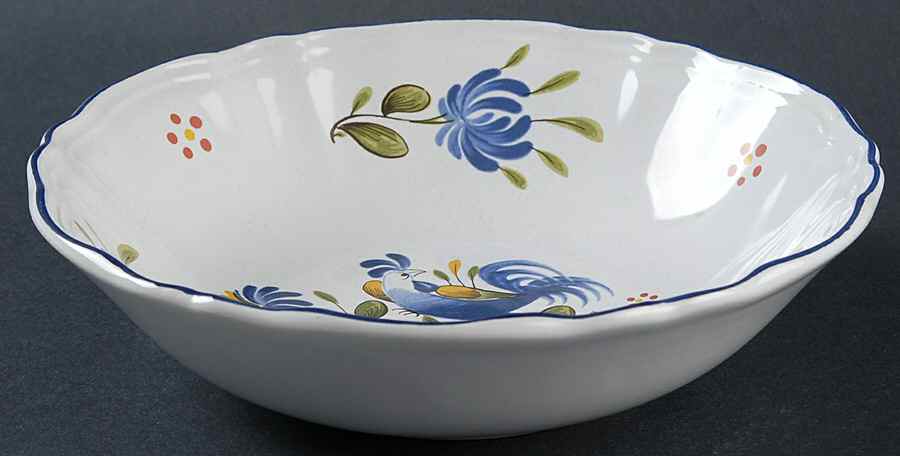 Chanteclerc Blue Coupe Soup Bowl by Luneville-1
