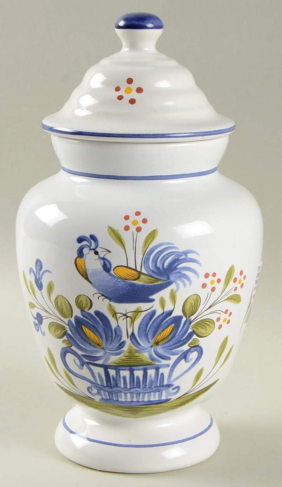 Chanteclerc Blue Medium Pharmacy Jar & Lid by Luneville-1