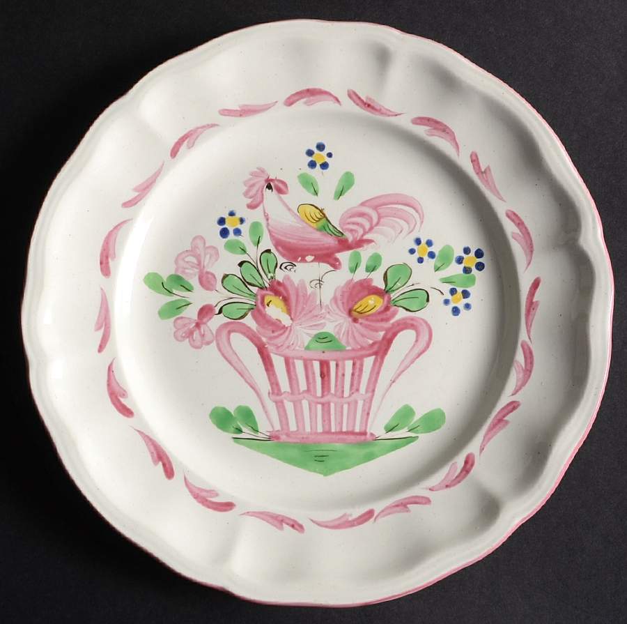 Chanteclerc Red Luncheon Plate by Luneville-1