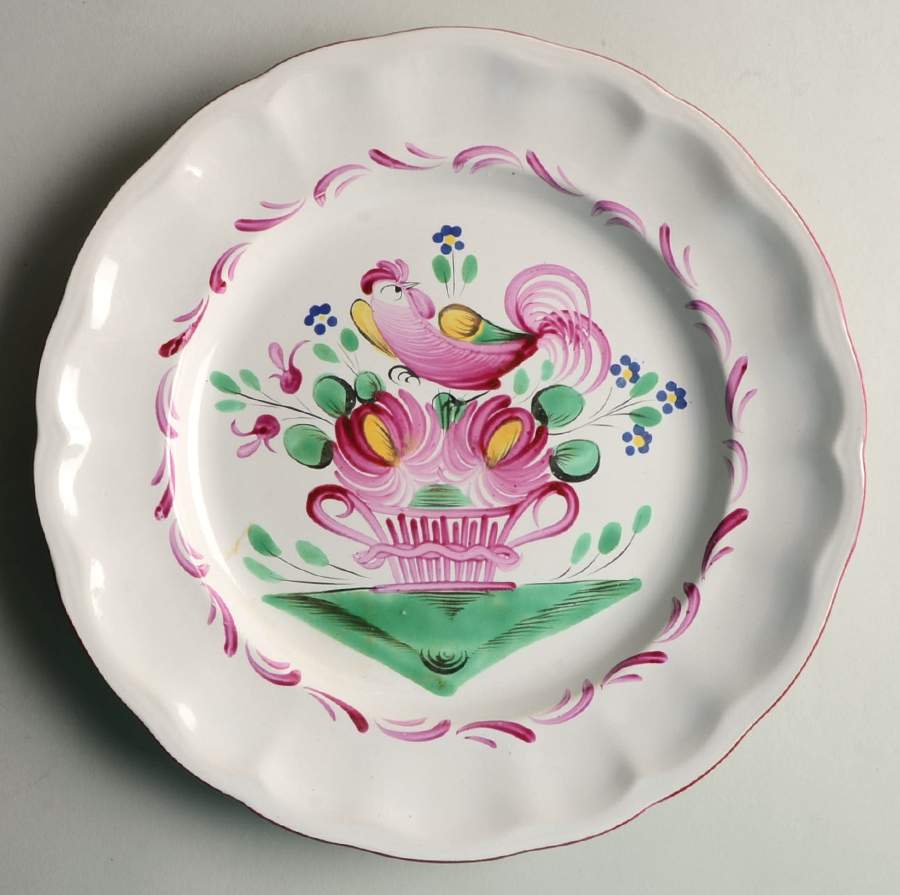 Chanteclerc Red Dinner Plate by Luneville-1